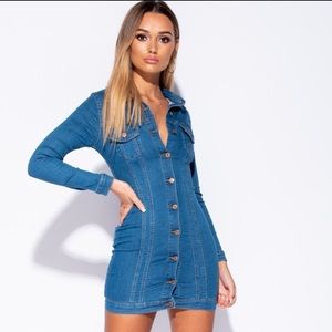 ❤️❤️❤️ Long Sleeved Denim Mini Dress❤️❤️❤️